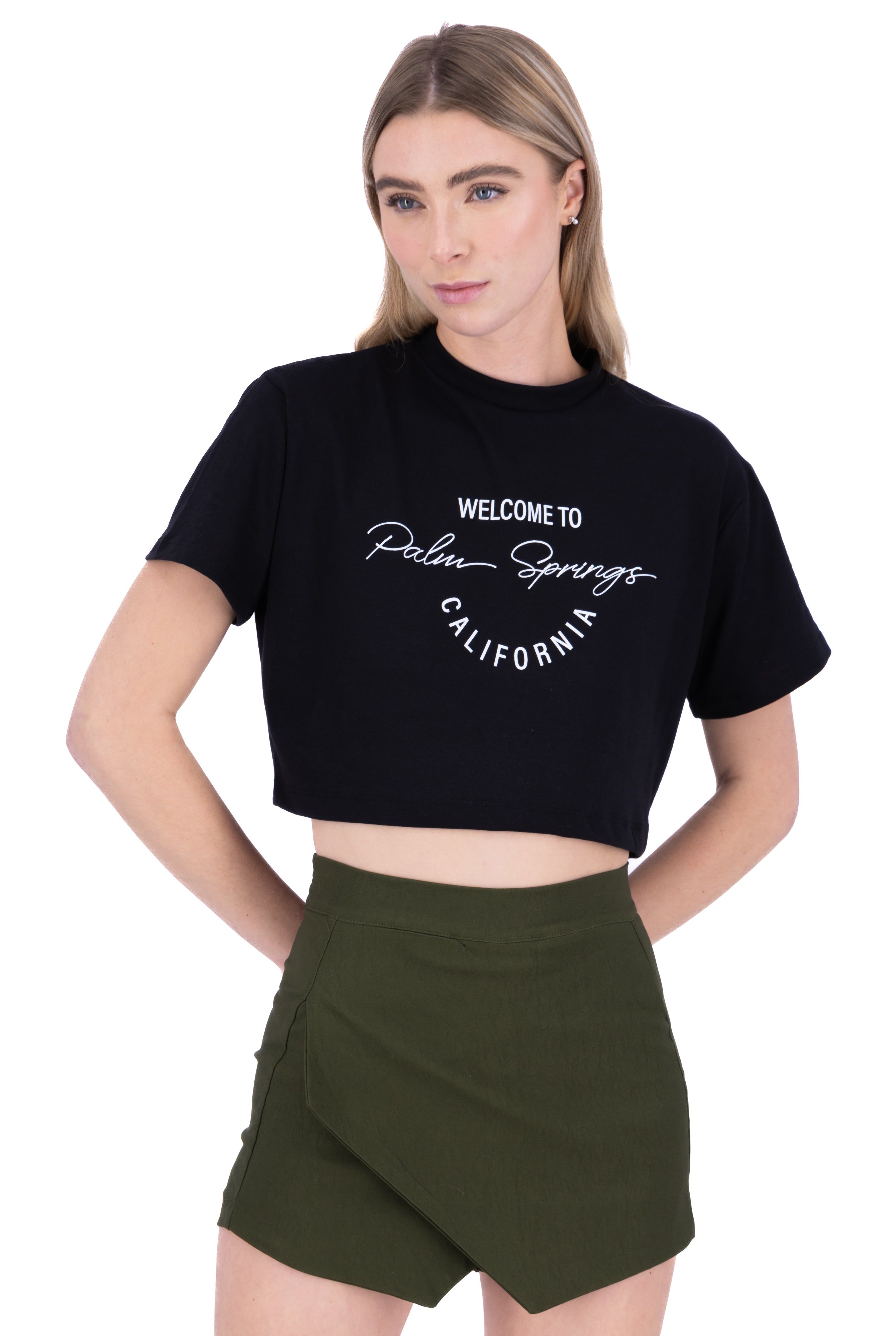 Playera crop boxy palm springs sold by Shasa