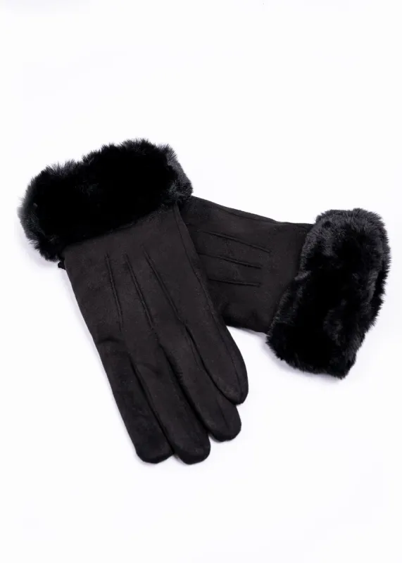 Guantes gamuza pinzas detalle peluche monocolor sold by Shasa