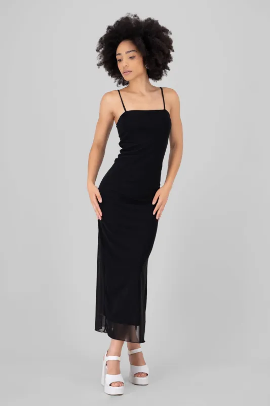 Vestido maxi mesh tirantes sold by Shasa