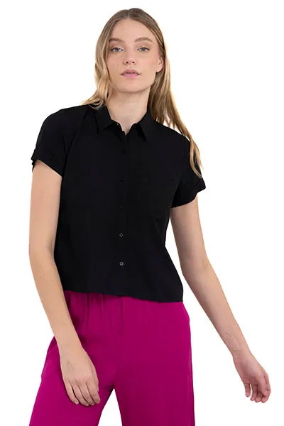 Camisa crop manga corta bolso sold by Shasa