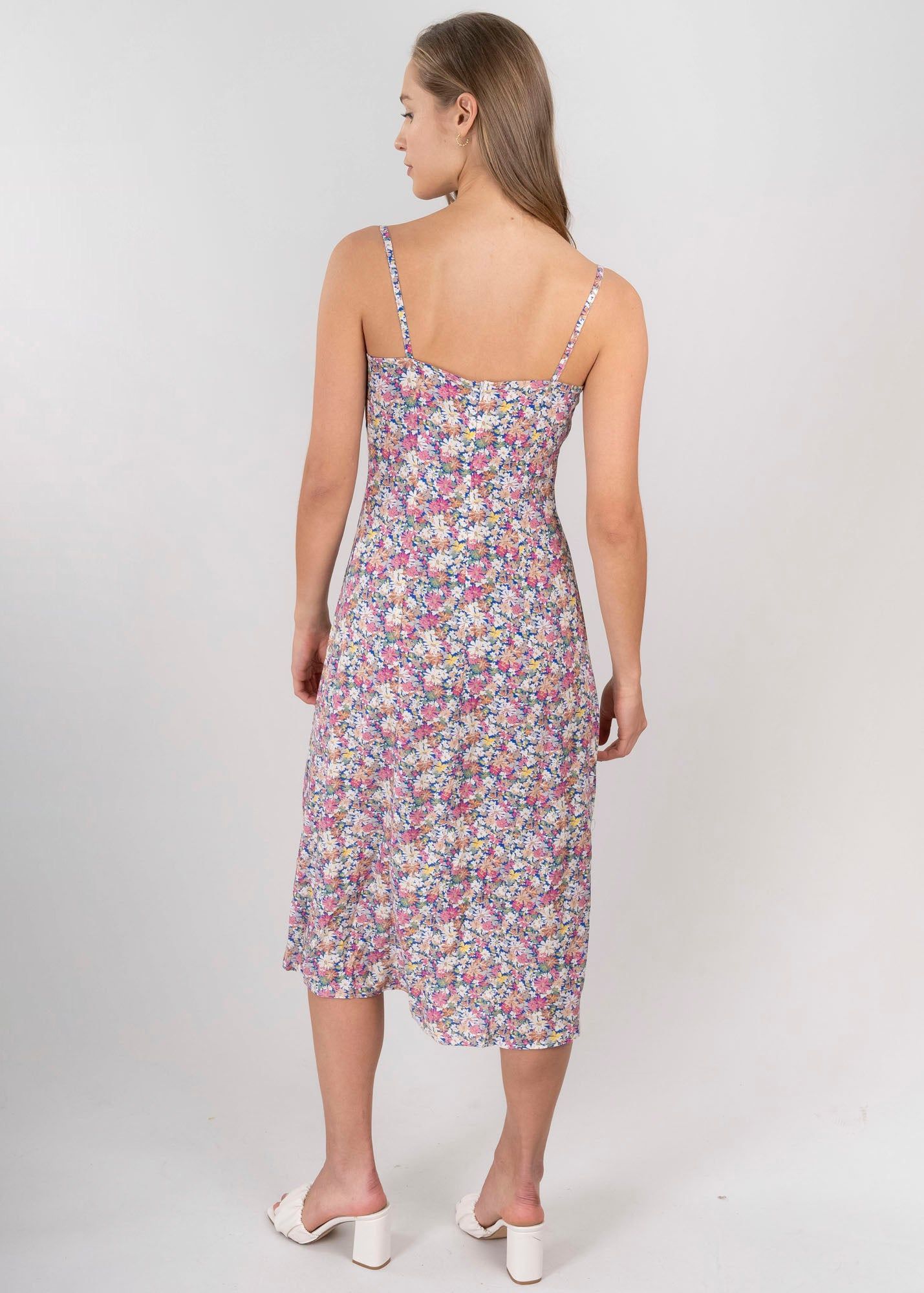 Vestido midi flores fruncido delantero sold by Shasa product image thumbnail 4