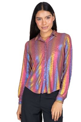Camisa metálica multicolor sold by Shasa