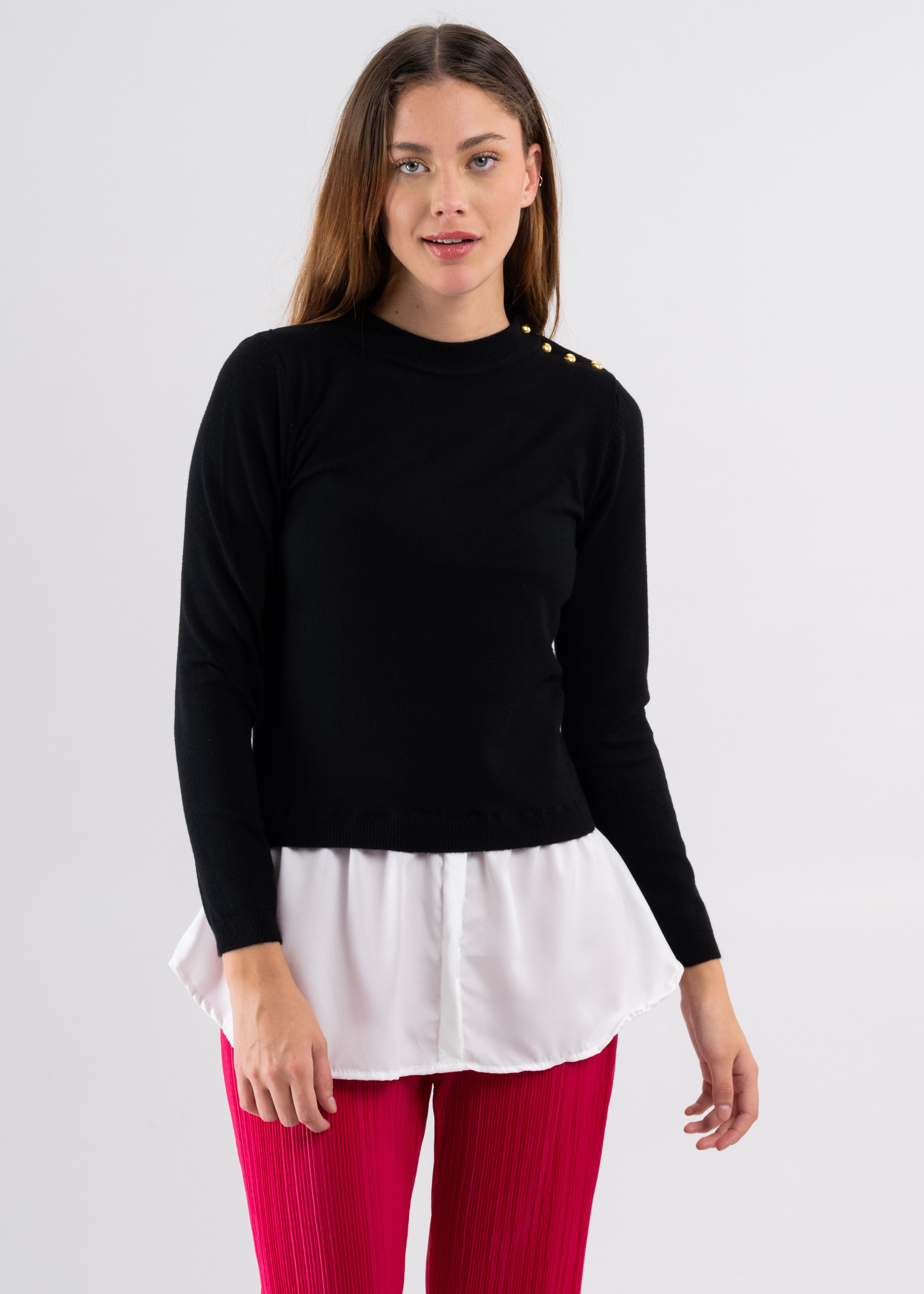 Suéter Cuello Alto Simulación Camisa sold by Shasa product image thumbnail 2