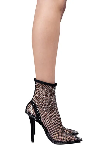 Botín pointy red brillos sold by Shasa