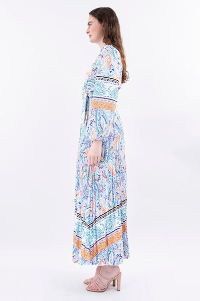 Vestido maxi plisado paisley sold by Shasa product image thumbnail 3