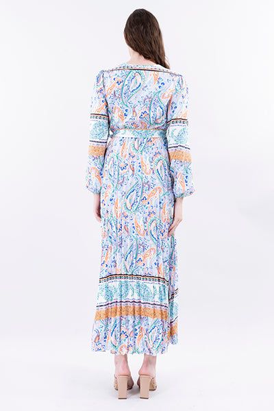 Vestido maxi plisado paisley sold by Shasa product image thumbnail 4