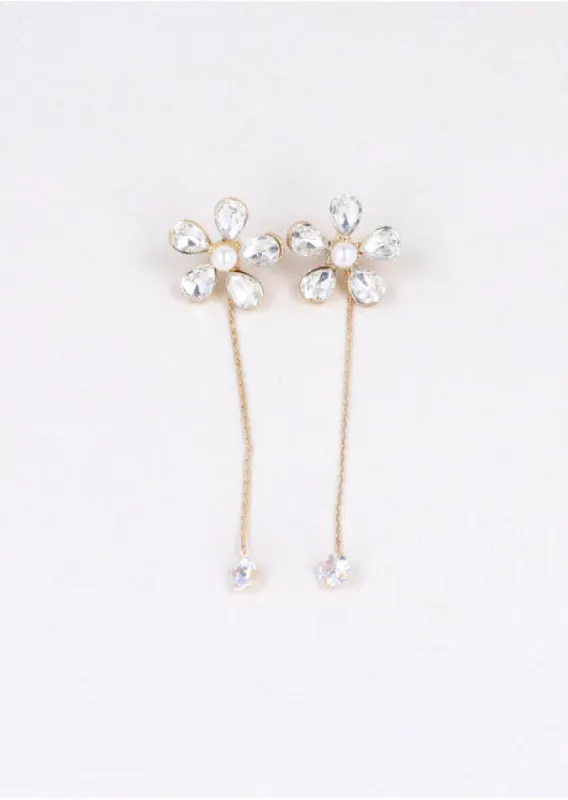 Aretes Flor Brillos sold by Shasa