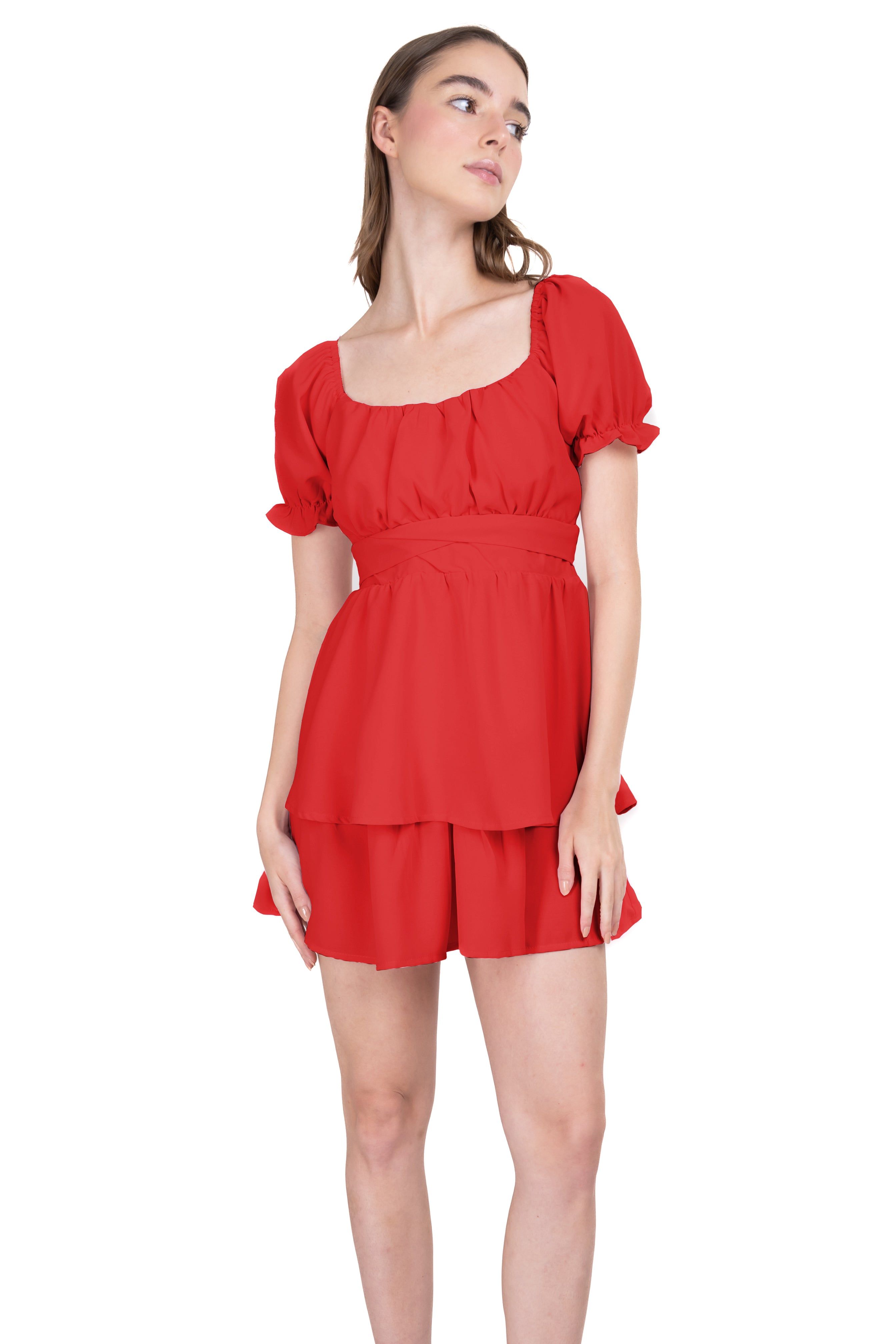 Vestido Mini Capas Moño sold by Shasa