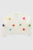 Cardigan tejido flores sold by Shasa