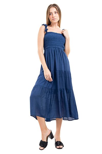 Vestido maxi tirantes smock sold by Shasa