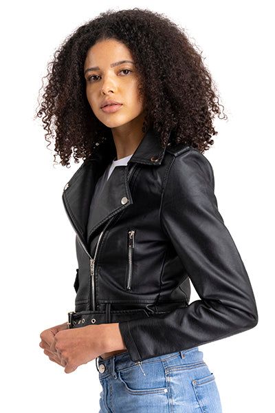 Chamarra biker efecto piel cierre sold by Shasa product image thumbnail 4