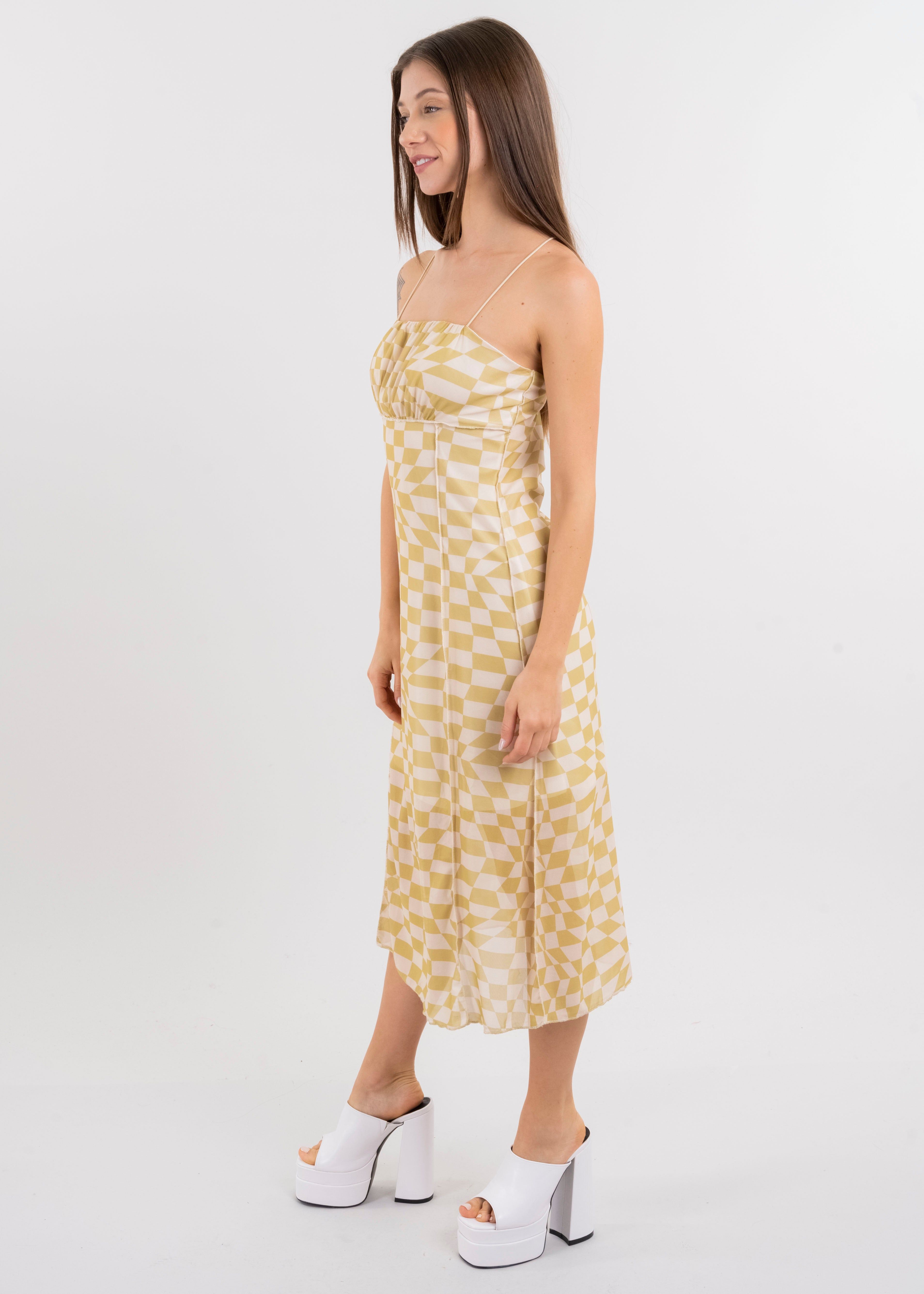 Vestido midi mesh cuadros sold by Shasa product image thumbnail 2