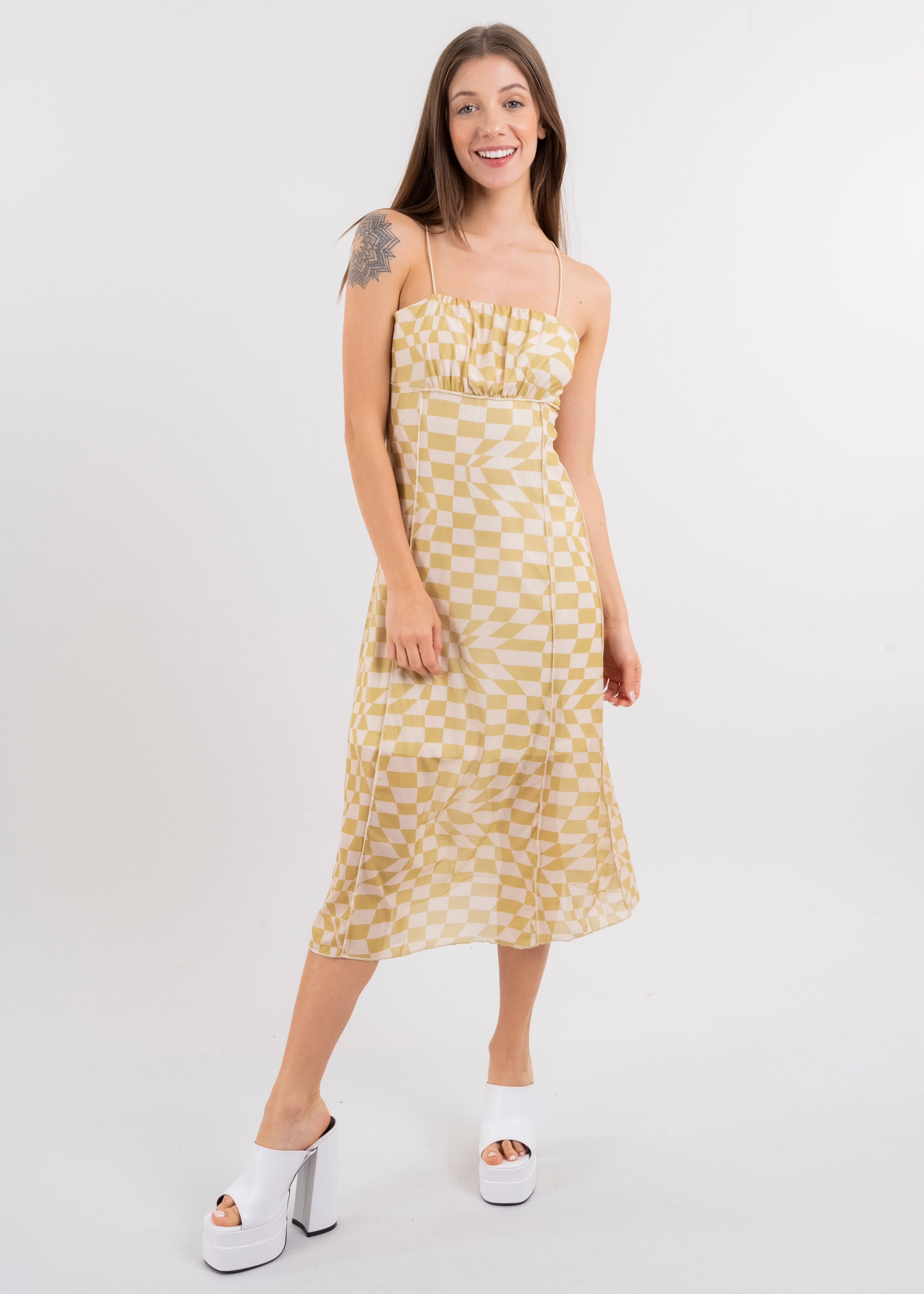 Vestido midi mesh cuadros sold by Shasa product image thumbnail 3