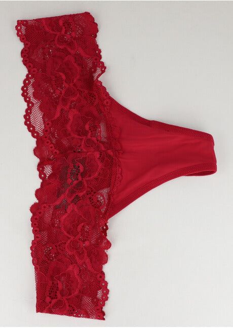 Tanga Monocolor Borde Encaje sold by Shasa