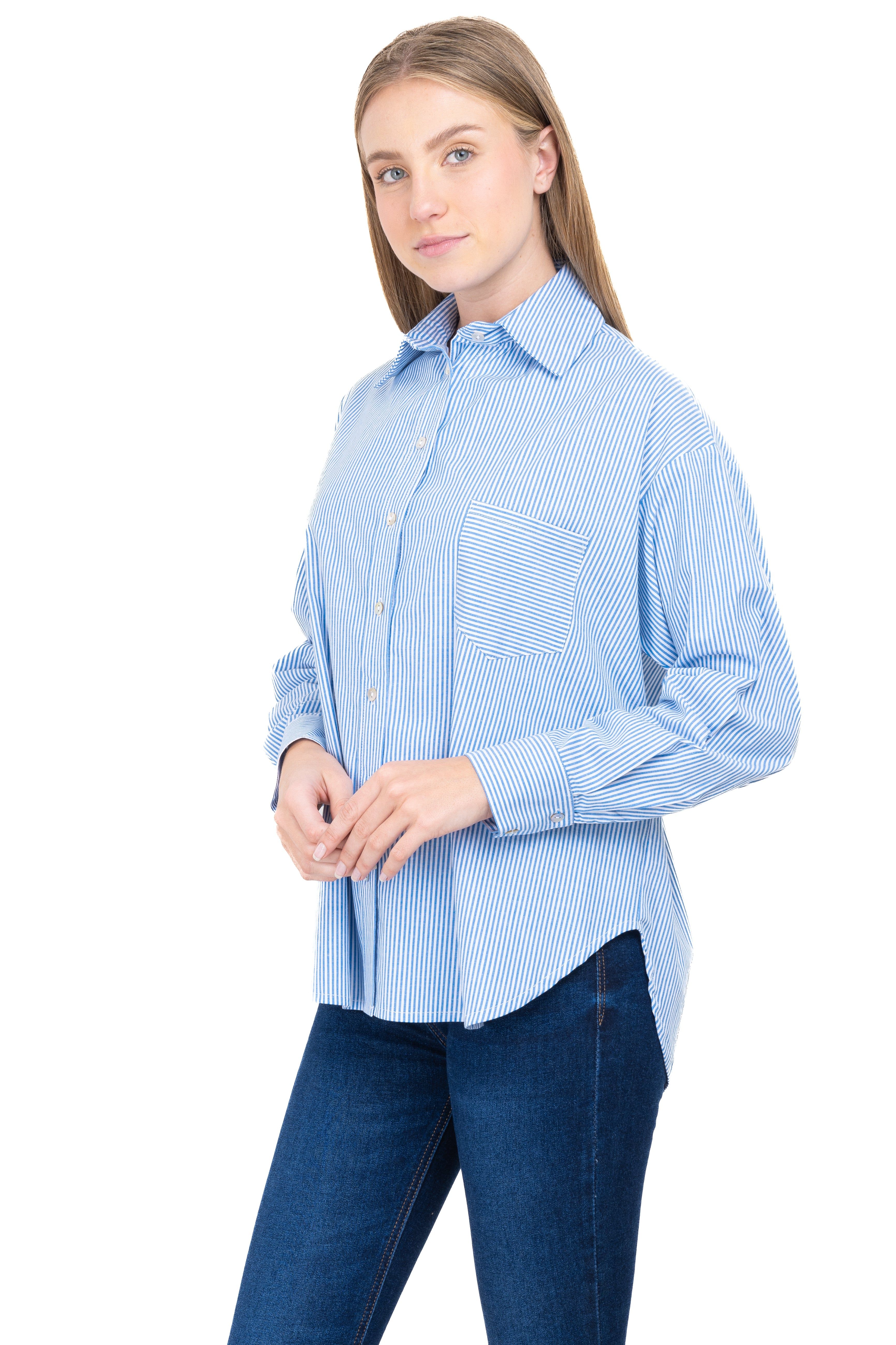 Camisa oversize rayas bolsillo sold by Shasa product image thumbnail 3