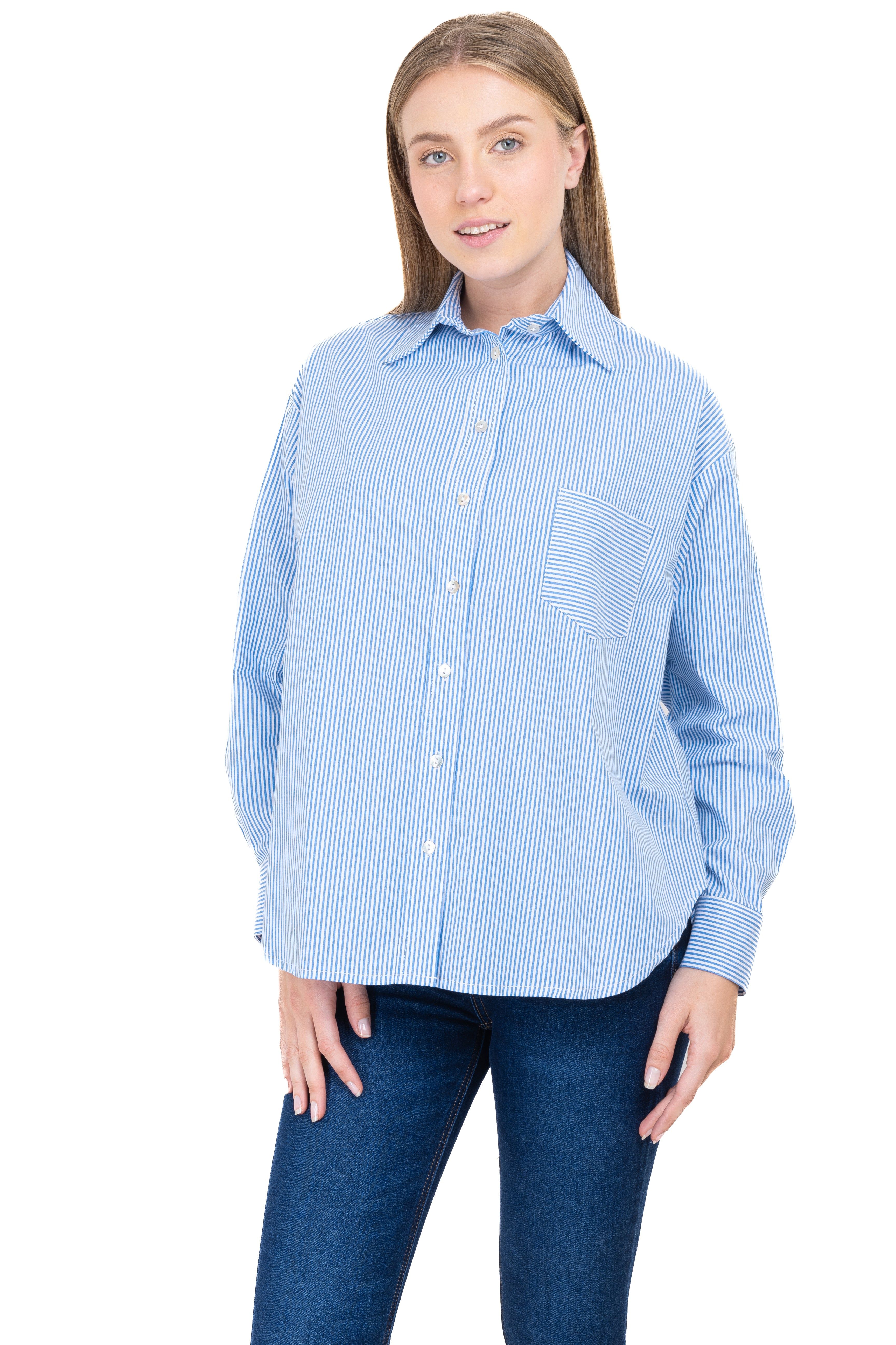 Camisa oversize rayas bolsillo sold by Shasa product image thumbnail 5