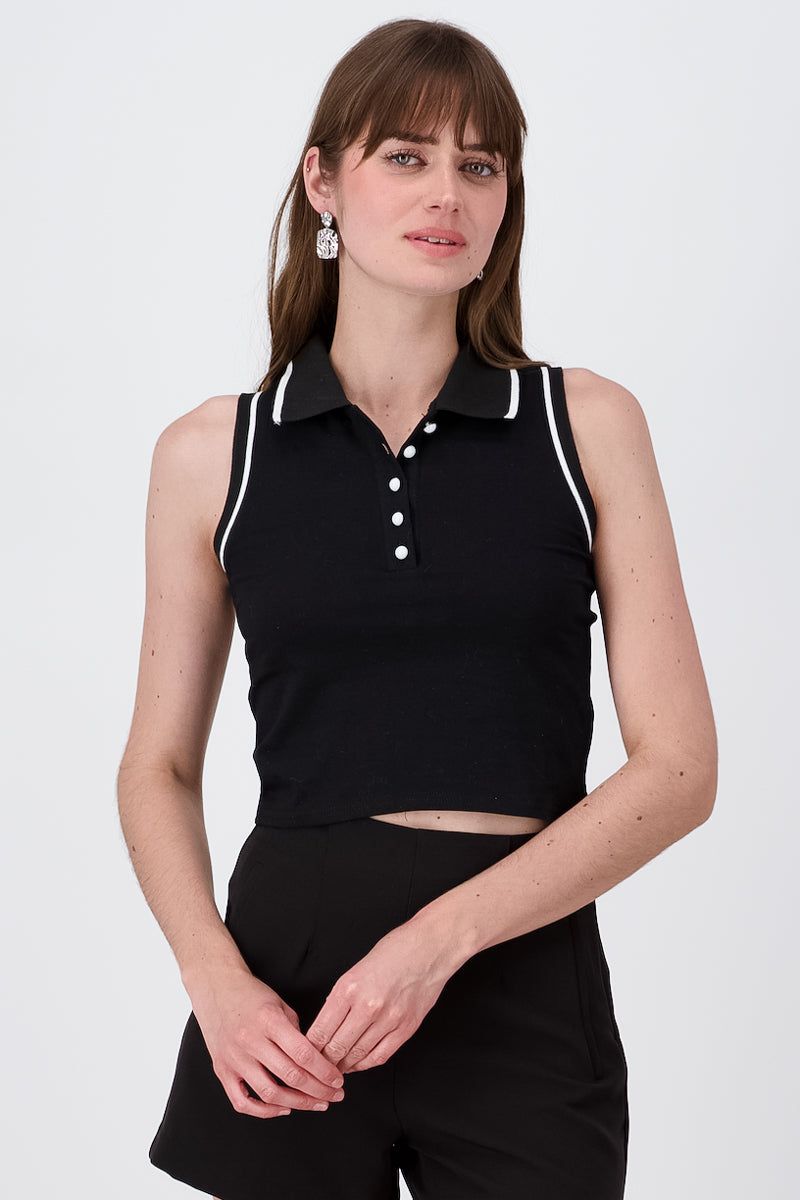 Top Estilo Polo Sin Manga sold by Shasa