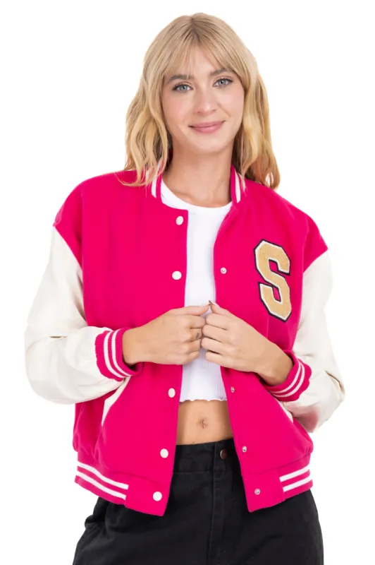Chamarra bomber varsity parche sold by Shasa