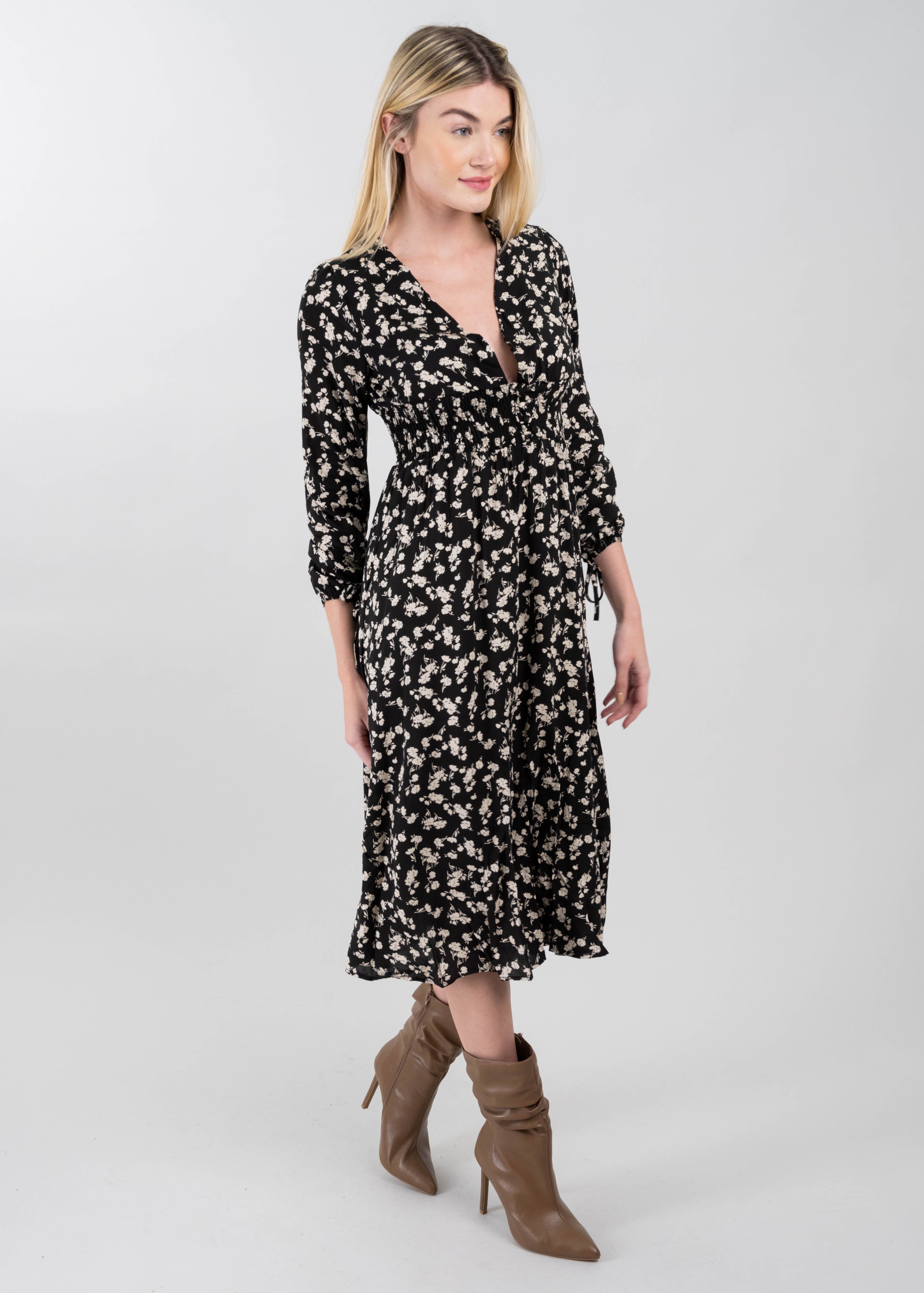 Vestido midi escote v botones sold by Shasa product image thumbnail 3