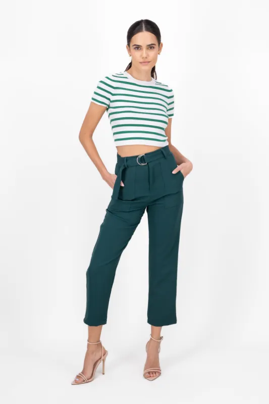Pantalon recto detalle cinturon sold by Shasa