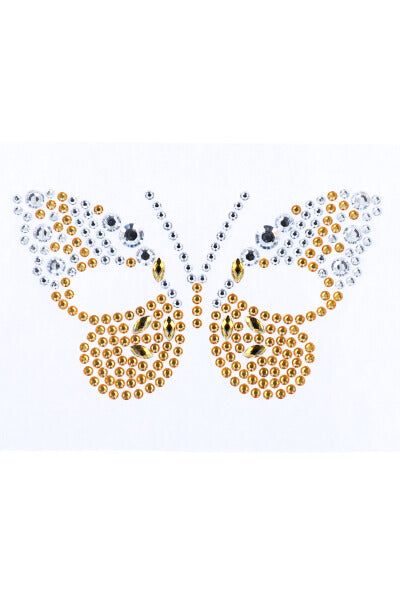 Brillos faciales mariposa milticolor sold by Shasa