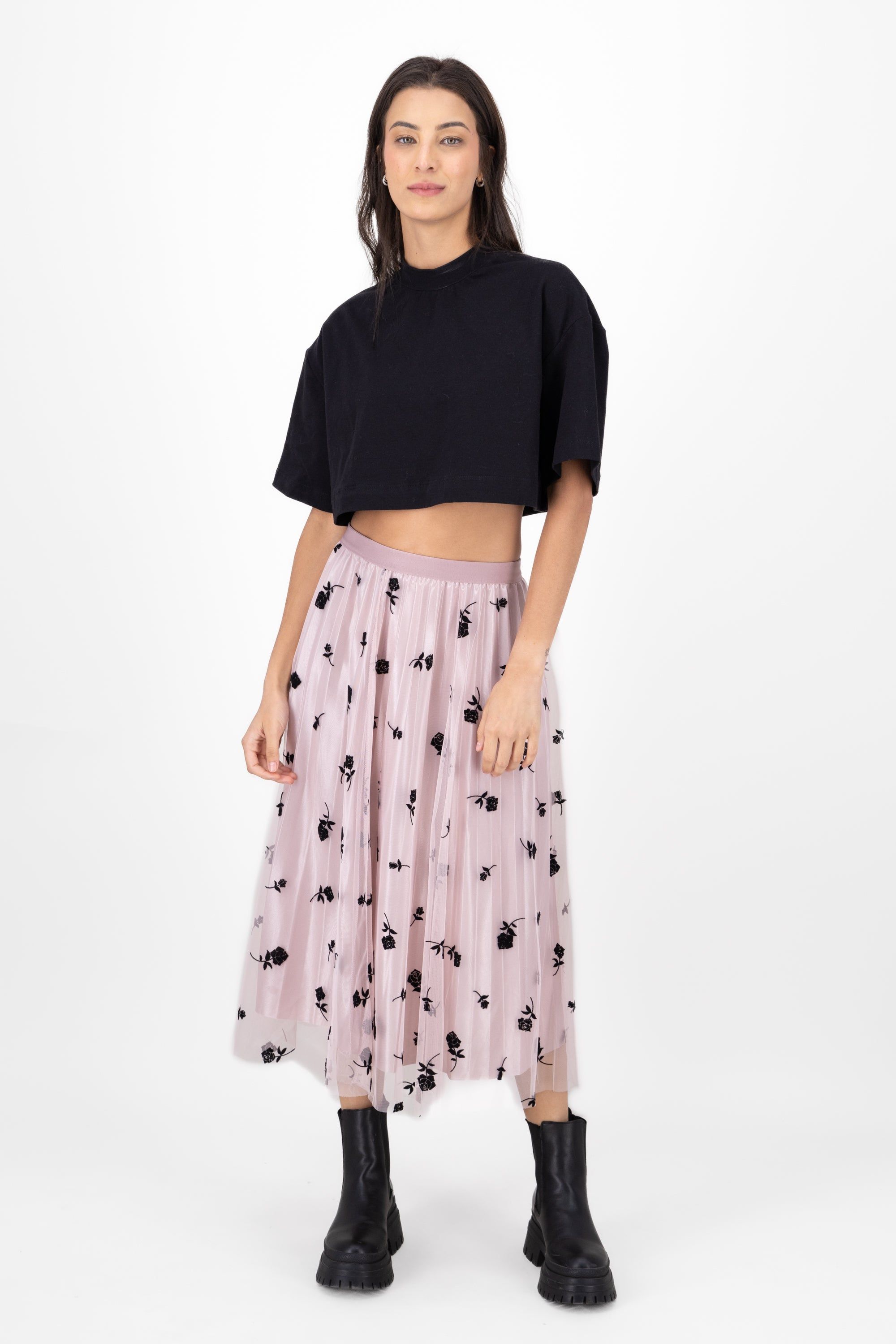 Falda Tulle Con Estampado De Rosas sold by Shasa