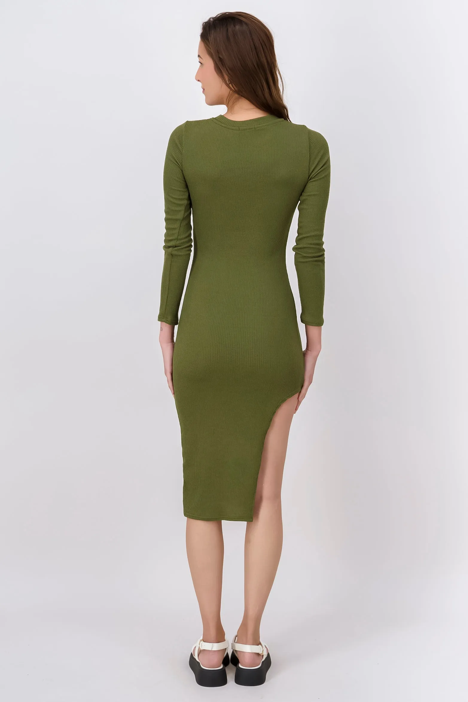 Vestido midi acanalado abertura sold by Shasa product image thumbnail 4