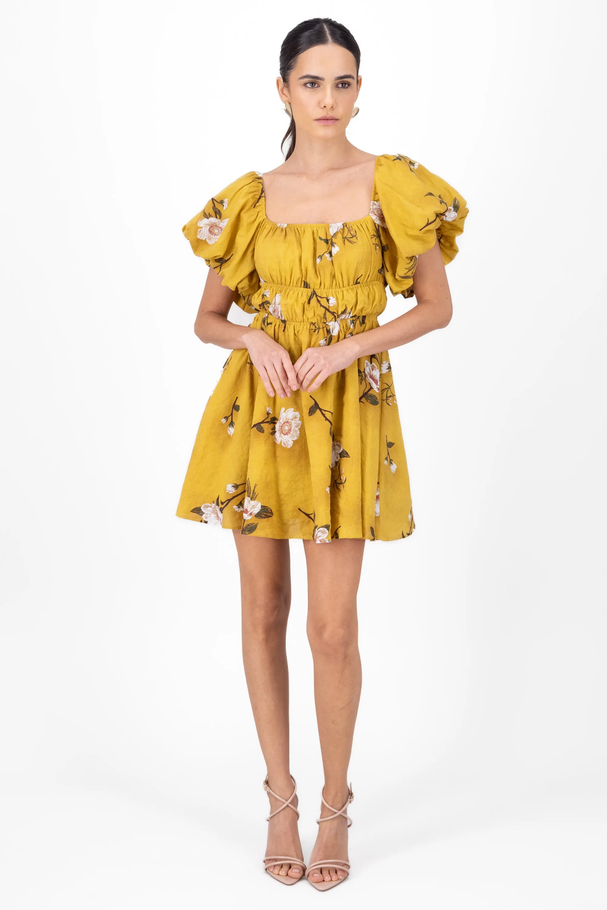 Vestido mini manga globo estampado flores Hypsters sold by Shasa product image thumbnail 2