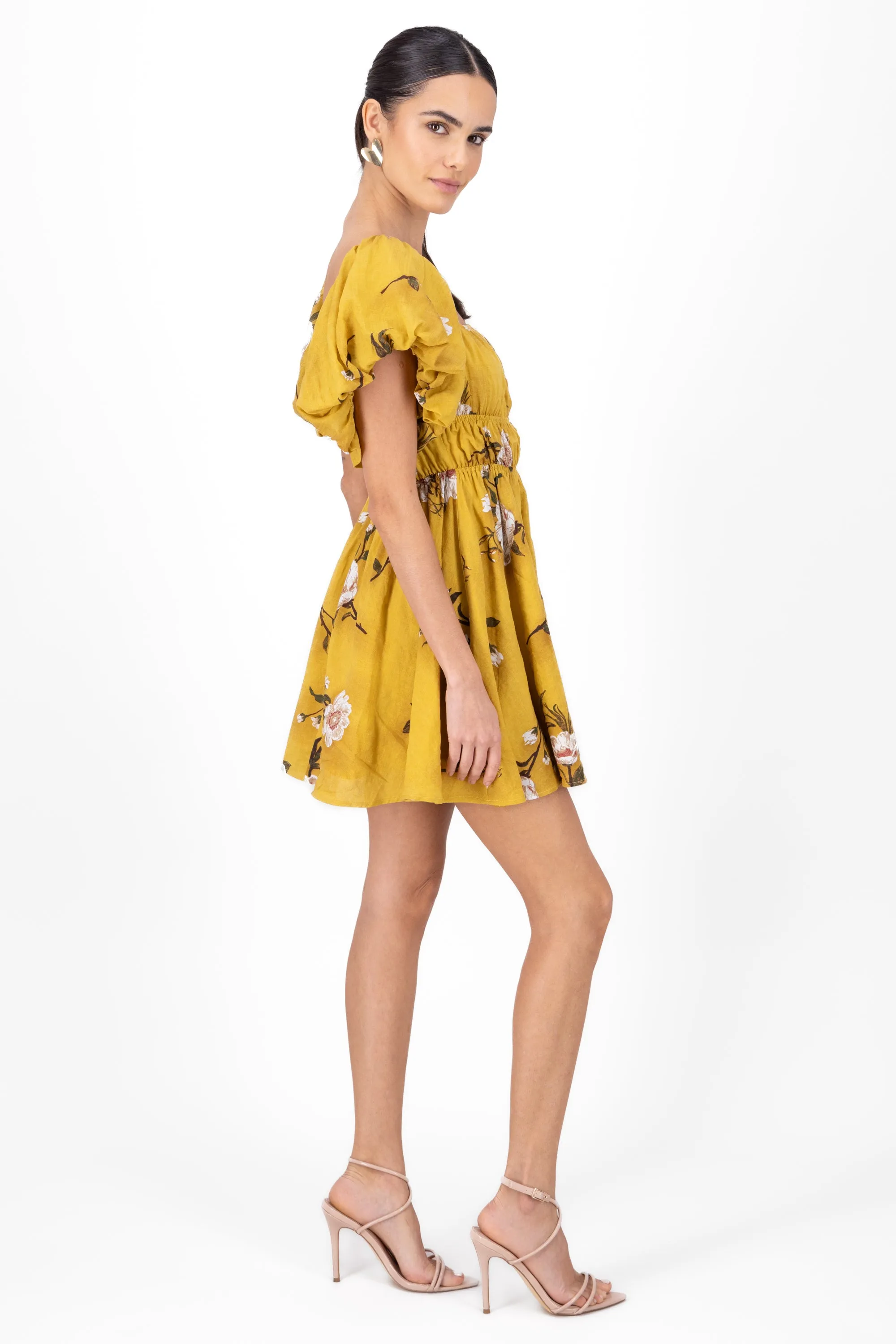 Vestido mini manga globo estampado flores Hypsters sold by Shasa product image thumbnail 3