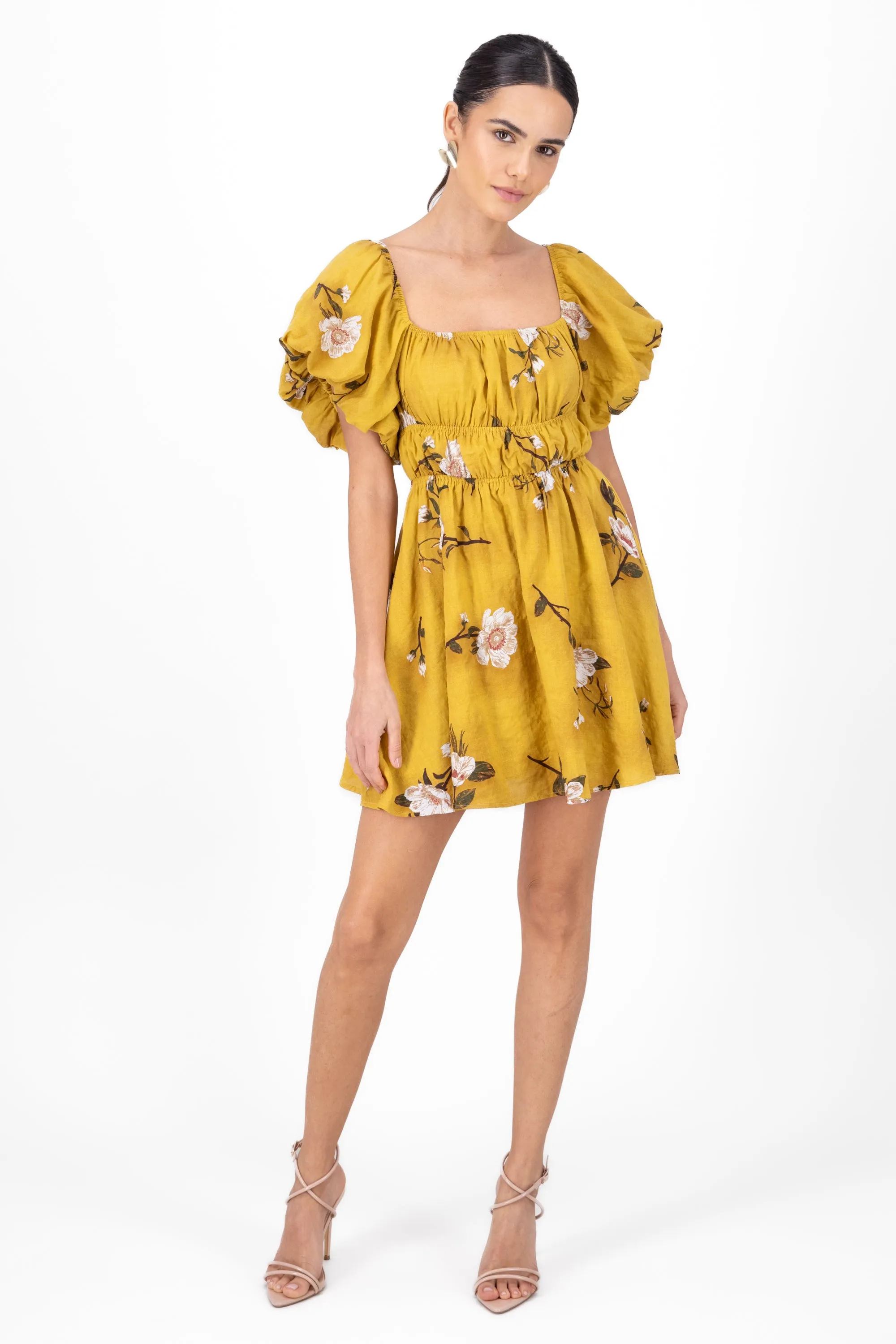 Vestido mini manga globo estampado flores Hypsters sold by Shasa