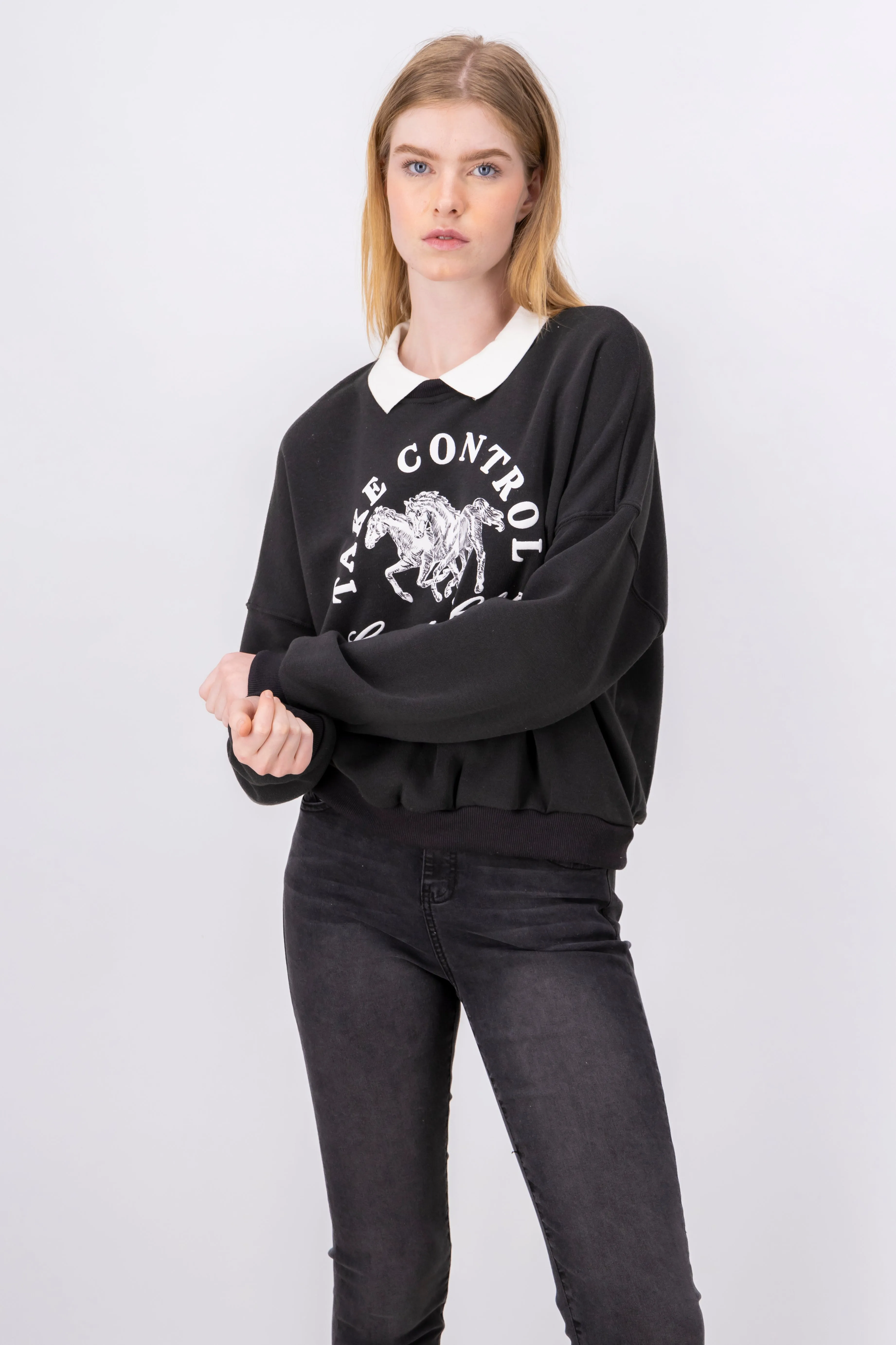 Sudadera cuello polo Take control sold by Shasa product image thumbnail 2