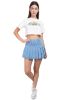 Falda mini denim tableada sold by Shasa