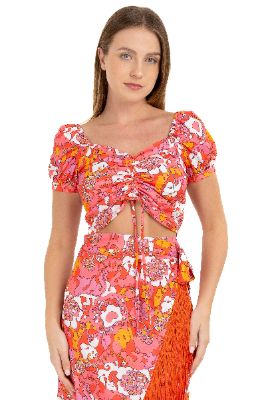 Top manga abullonada flores retro sold by Shasa