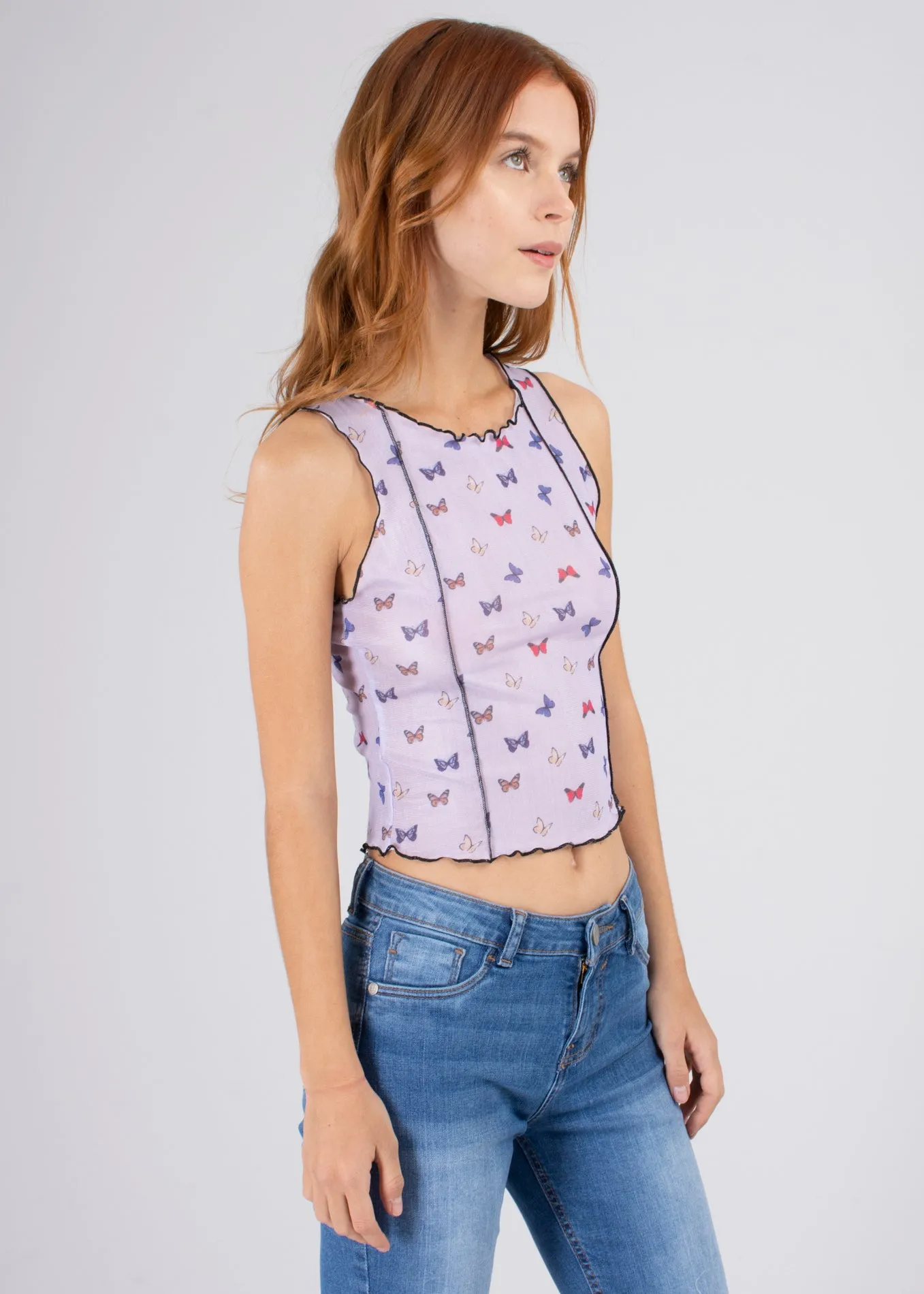 Top mesh stretch estampado mariposas sold by Shasa product image thumbnail 3