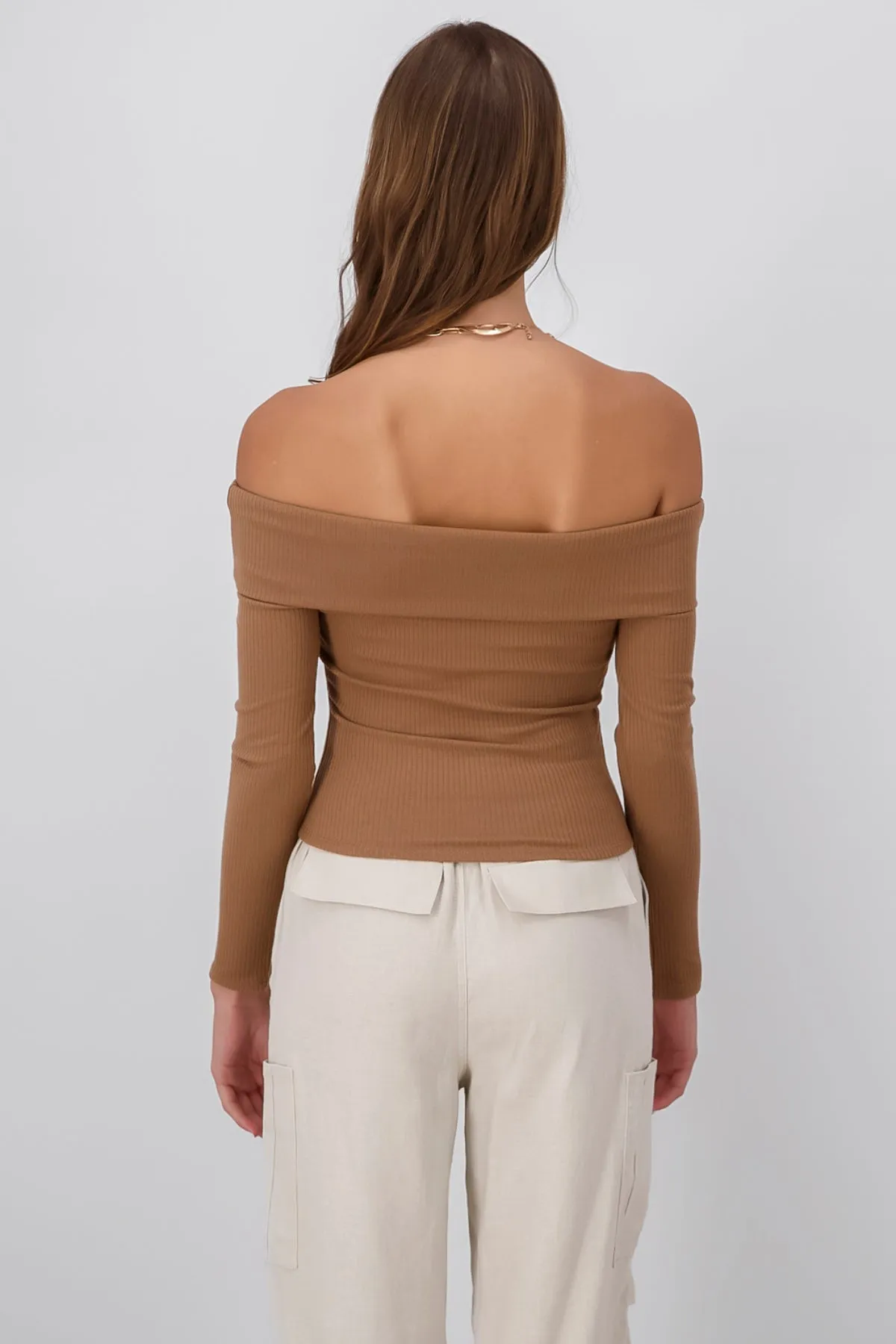 Top Rib Manga Larga Sin Hombros sold by Shasa product image thumbnail 4