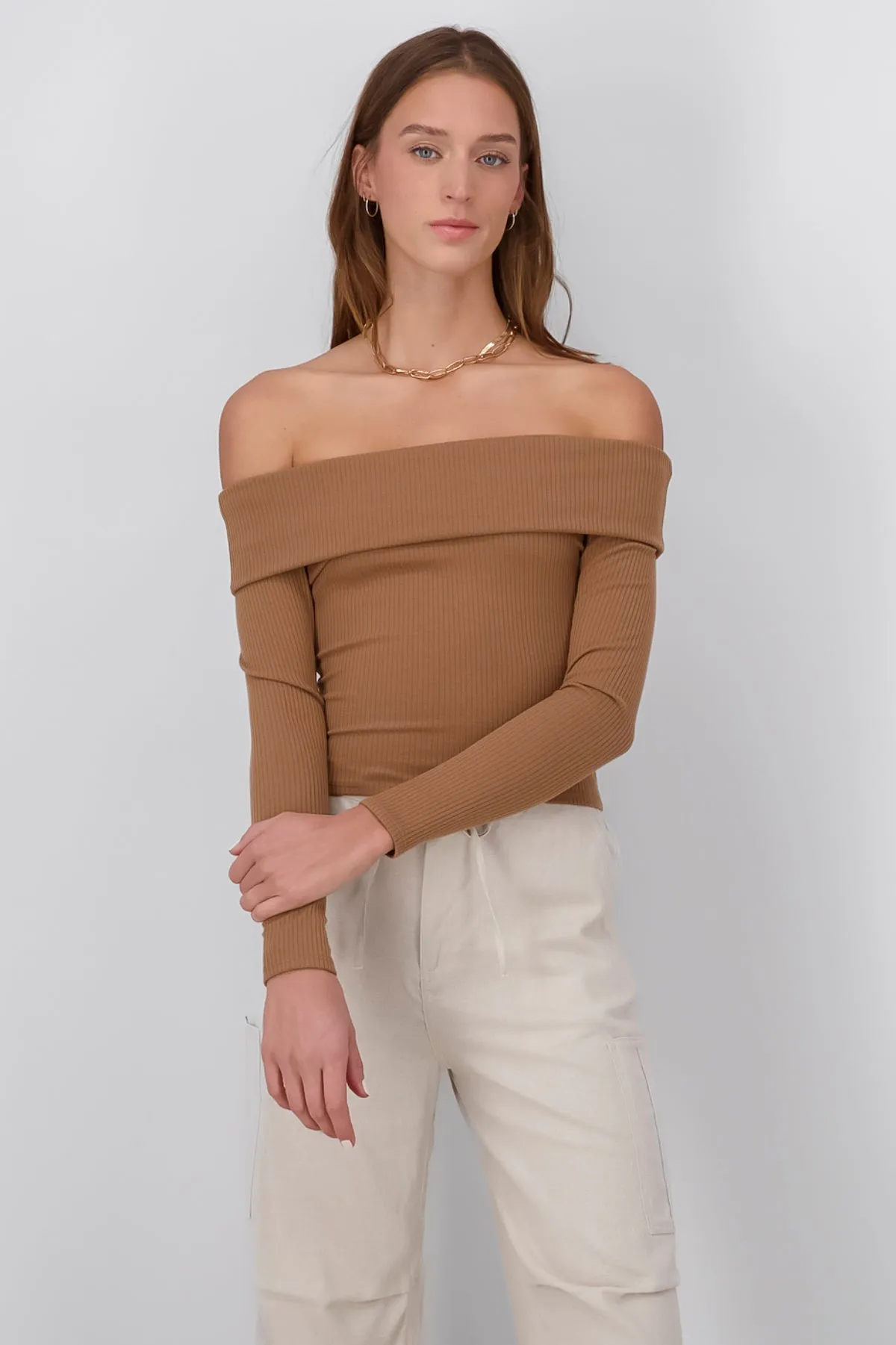 Top Rib Manga Larga Sin Hombros sold by Shasa product image thumbnail 2