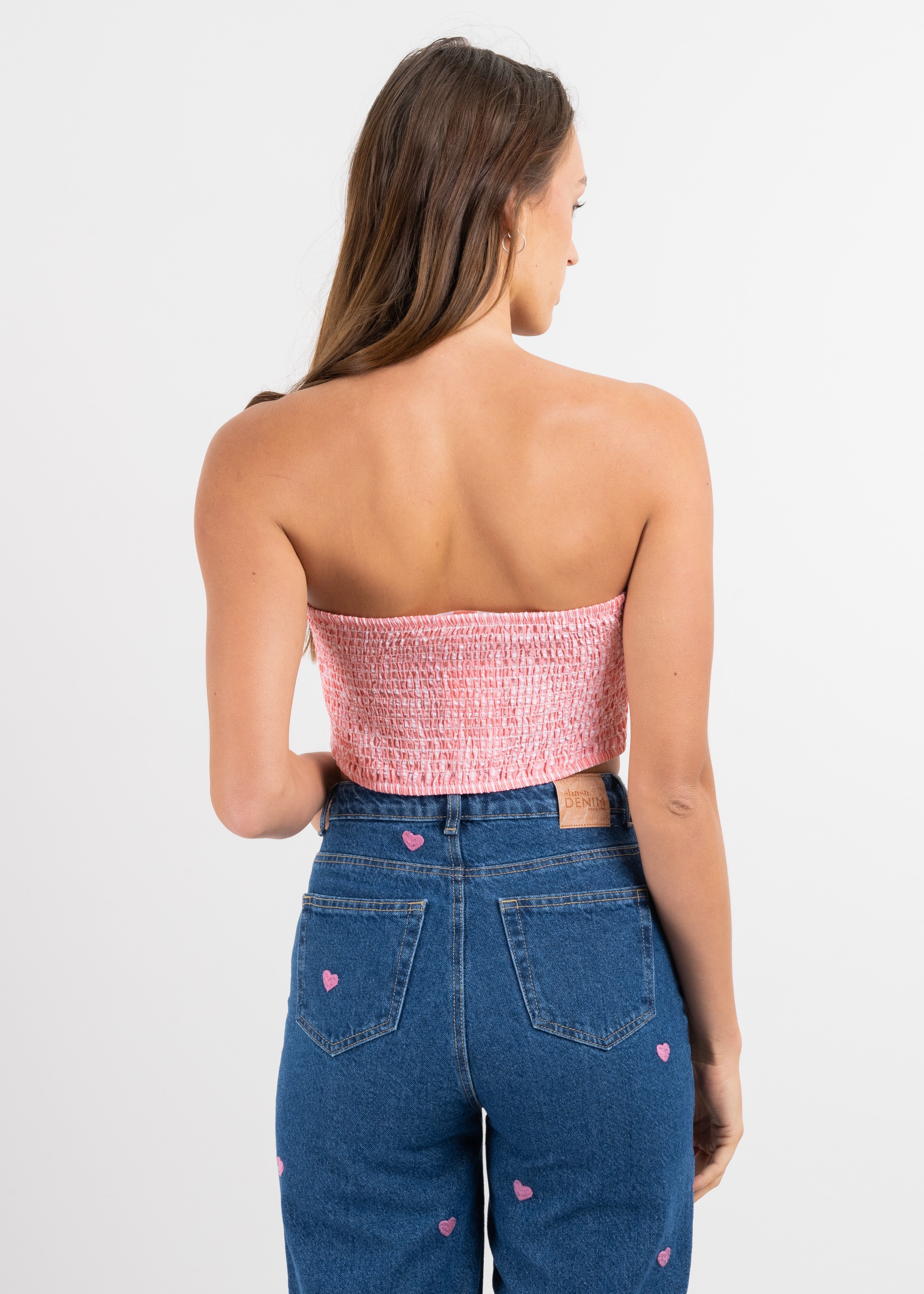 Top crop tubo cuadros sold by Shasa product image thumbnail 4