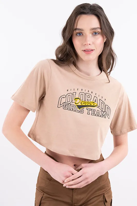 Playera crop manga corta Colorado sold by Shasa