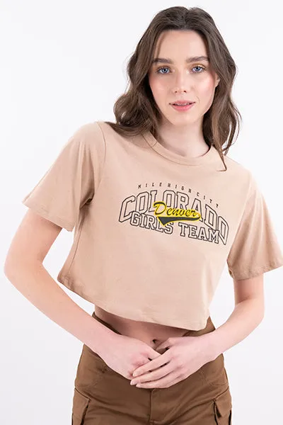 Playera crop manga corta Colorado sold by Shasa