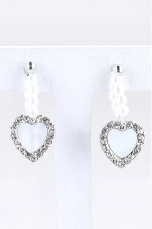 Aretes Corazon Perlas sold by Shasa
