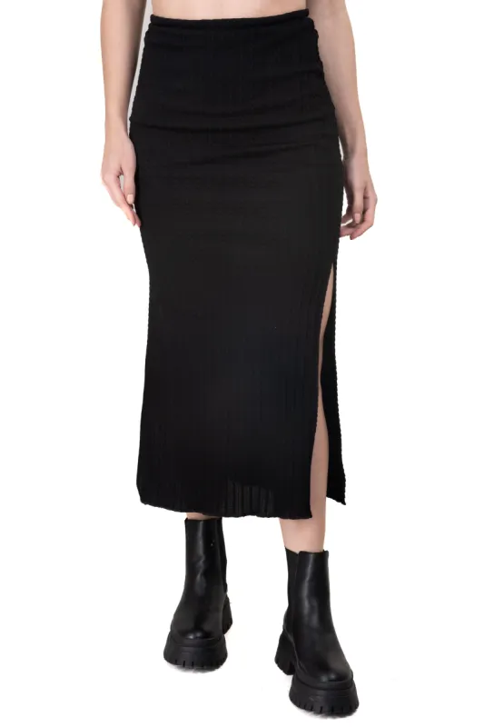 Falda midi abertura lateral sold by Shasa