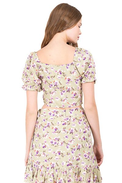 Top floreado manga abullonada sold by Shasa product image thumbnail 4