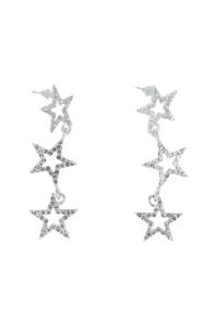 Aretes largos estrellas brillos sold by Shasa