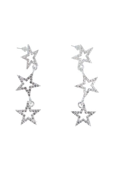 Aretes largos estrellas brillos sold by Shasa