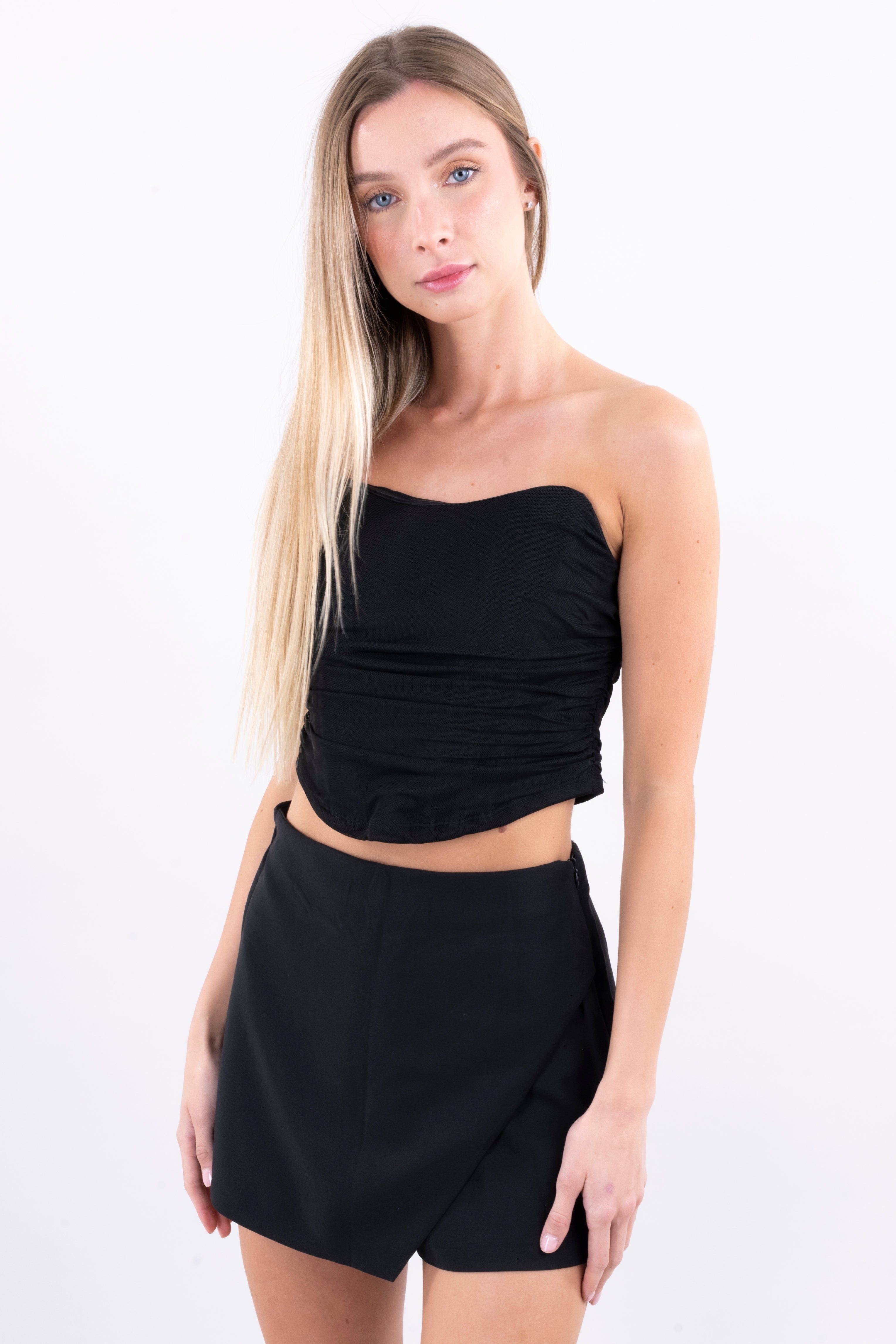 Top corset fruncido mesh sold by Shasa