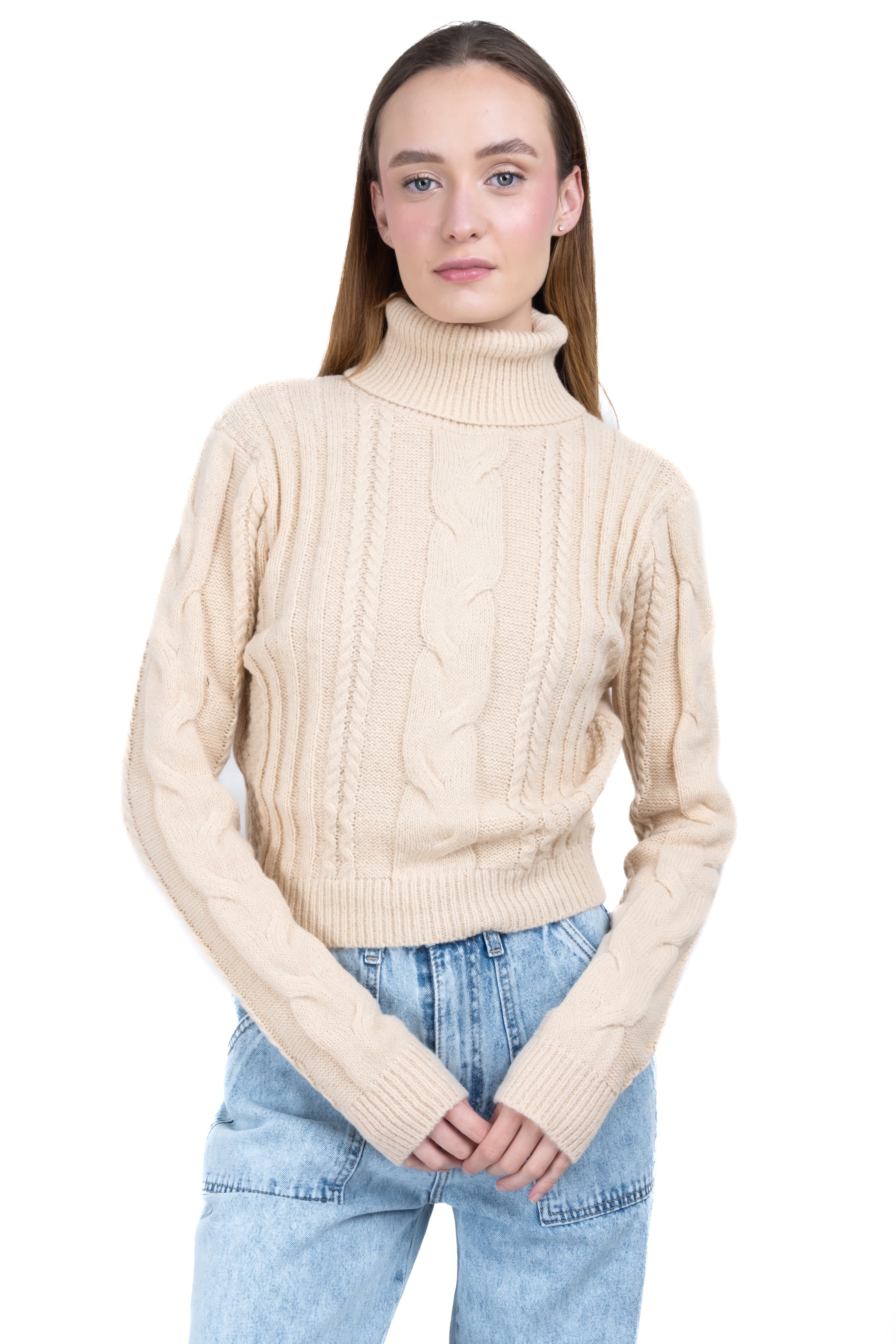 Suéter tejido cuello tortuga sold by Shasa