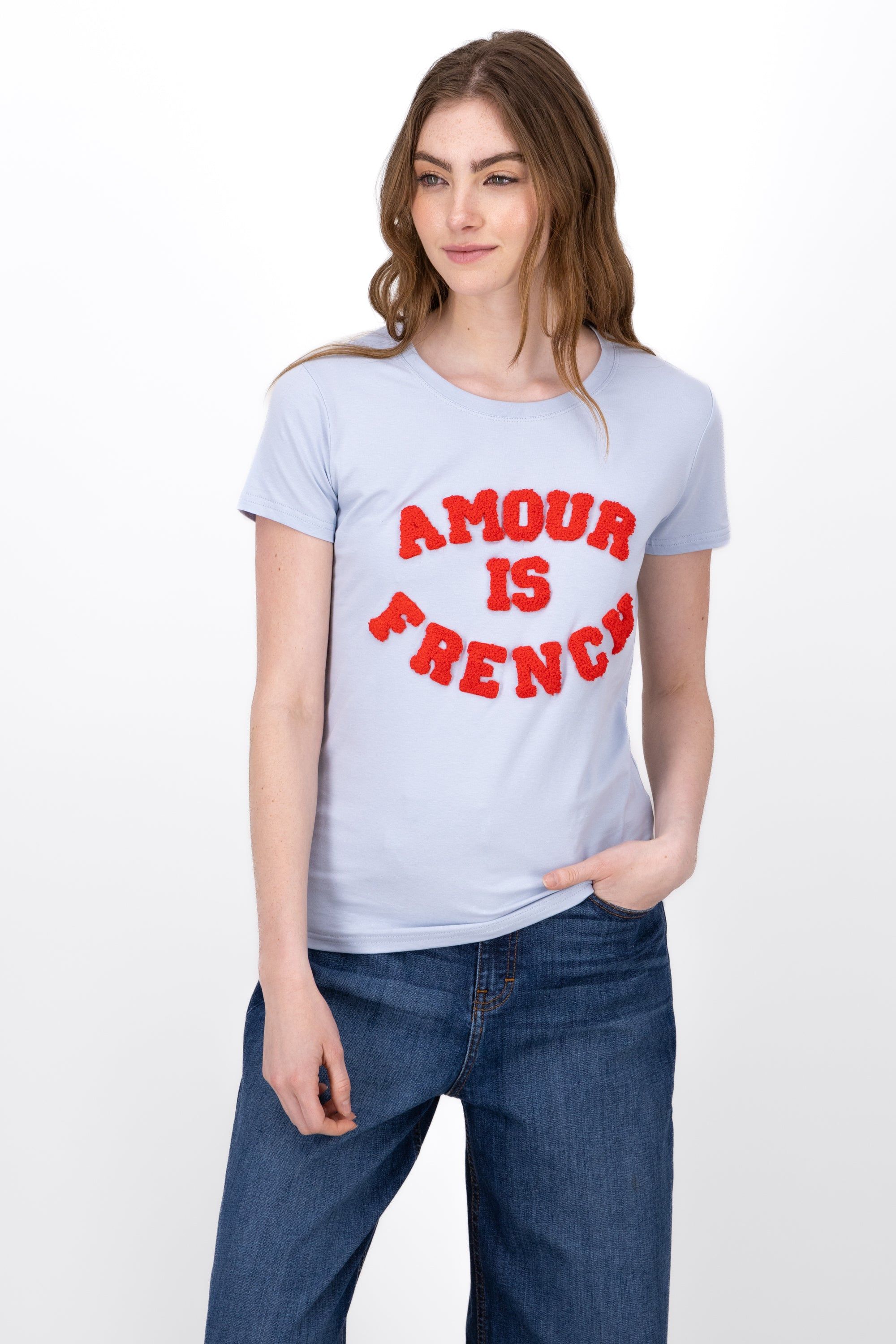 Playera Estampado Amour Is French sold by Shasa