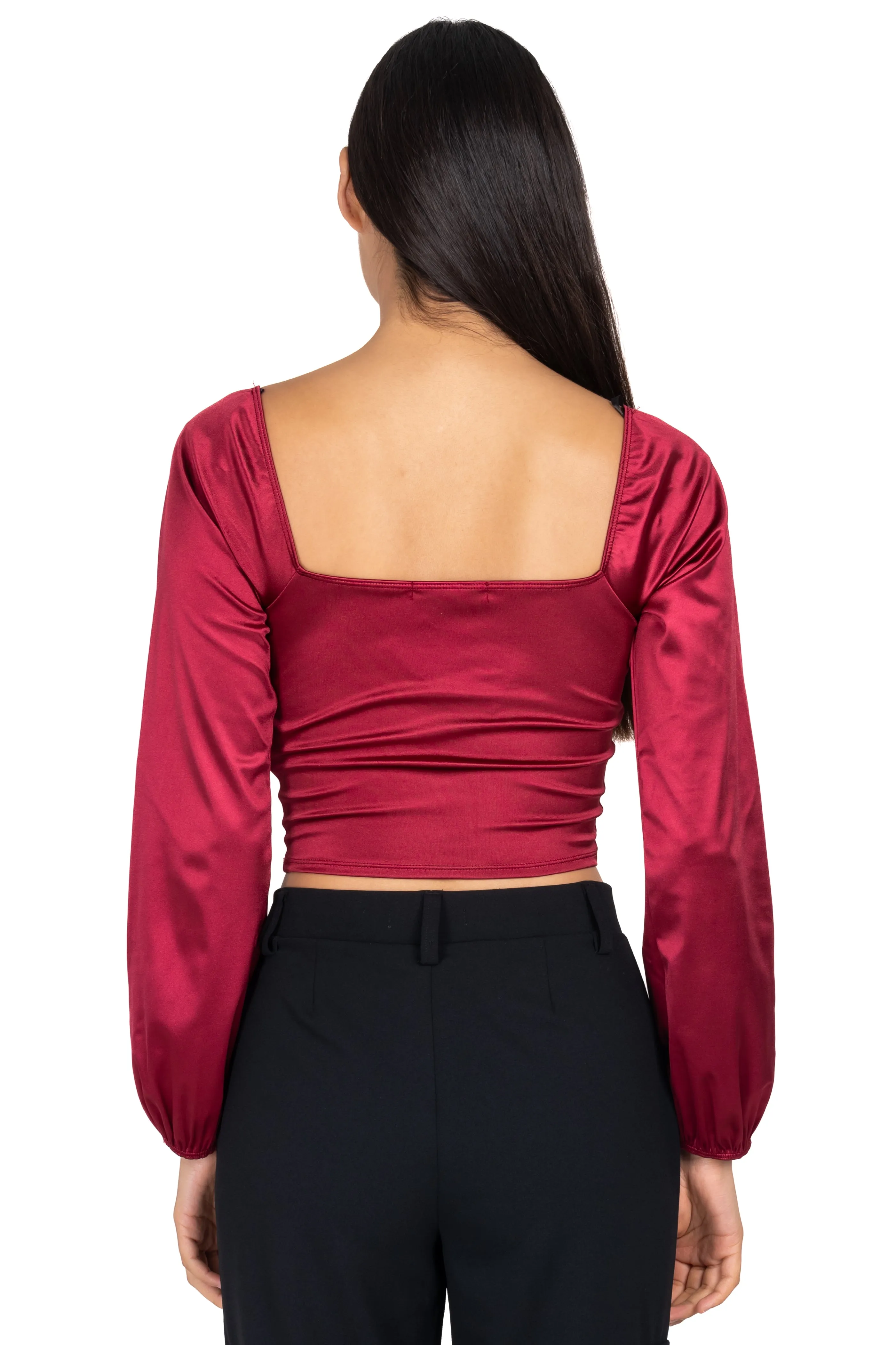 Blusa crop bustier satín sold by Shasa product image thumbnail 4