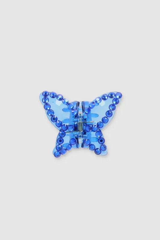 Pinza mariposa transparente brillos sold by Shasa