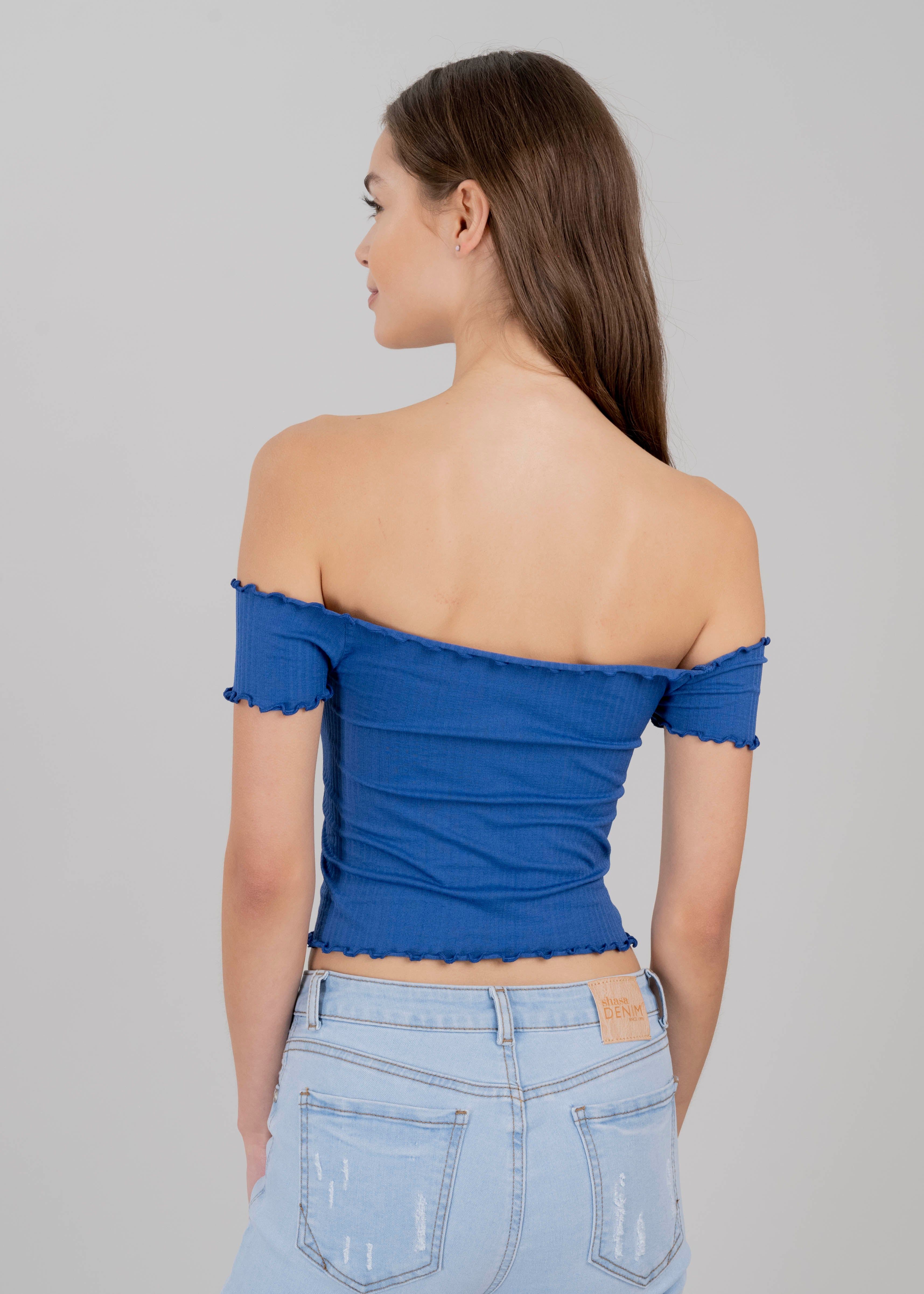 Top acanalado hombros descubiertos sold by Shasa product image thumbnail 4